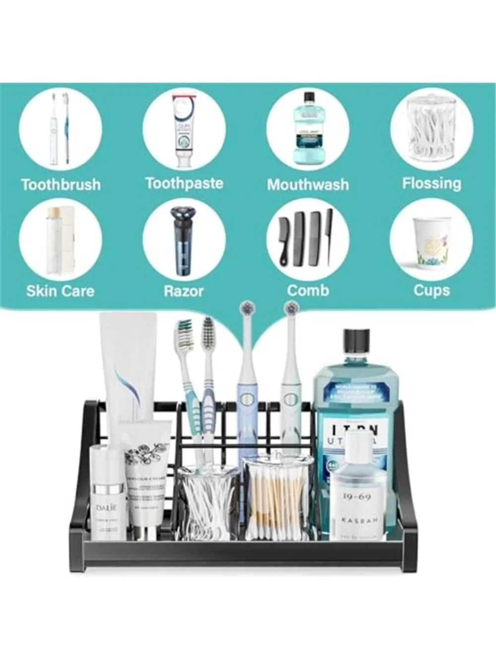 Diatomaceous Earth Toothbrush Holder Bathroom Organizer Sink Counter Storage